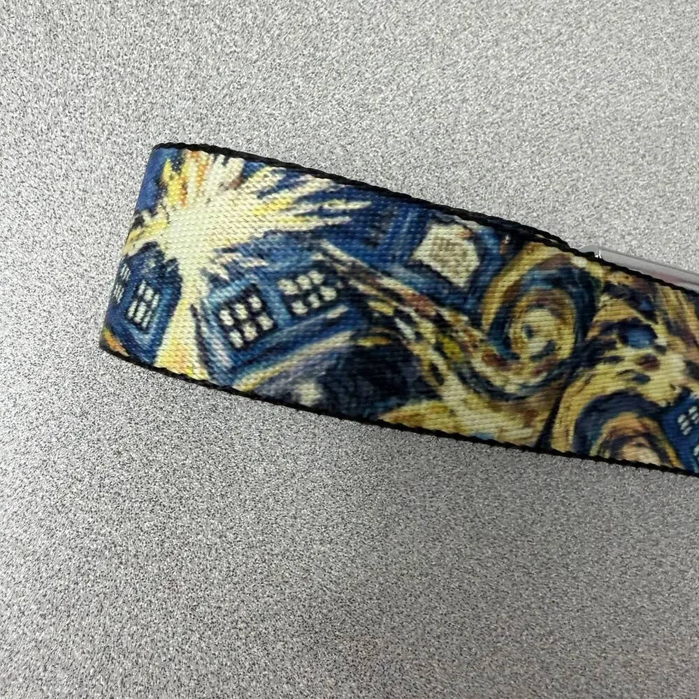 Buckle Down Seatbelt Belt Unisex Doctor Who Blue Nylon Metal Buckle Sci-Fi Booth